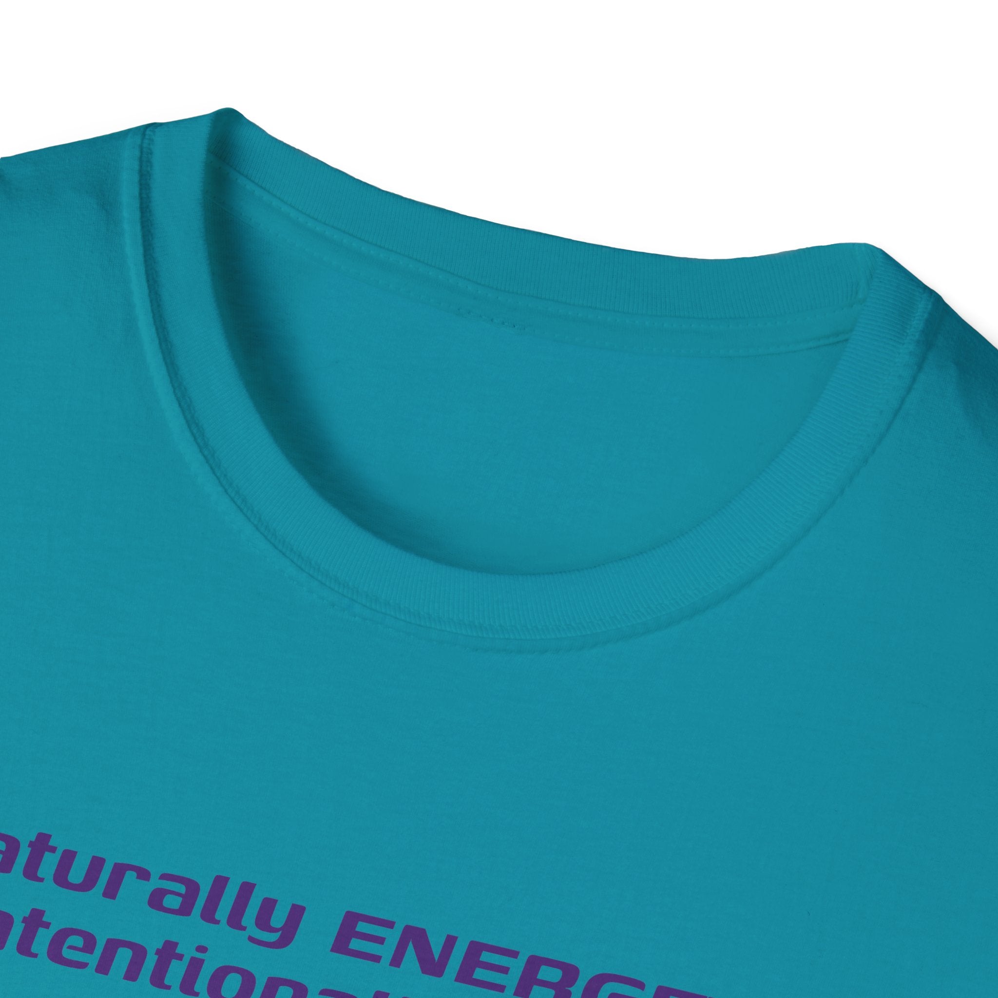 Naturally Energetic Teal Unisex Softstyle T-Shirt - Vibrant Energy