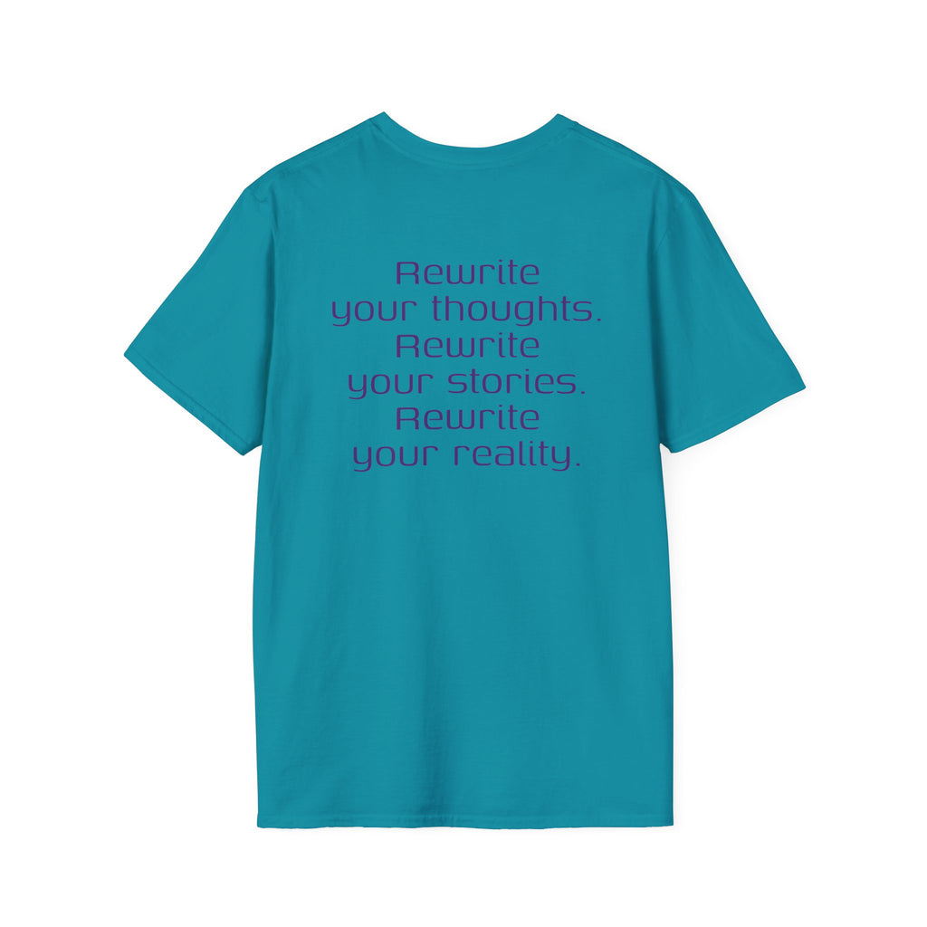 Rewrite Reality Teal Unisex Softstyle T-Shirt - Create Your Story