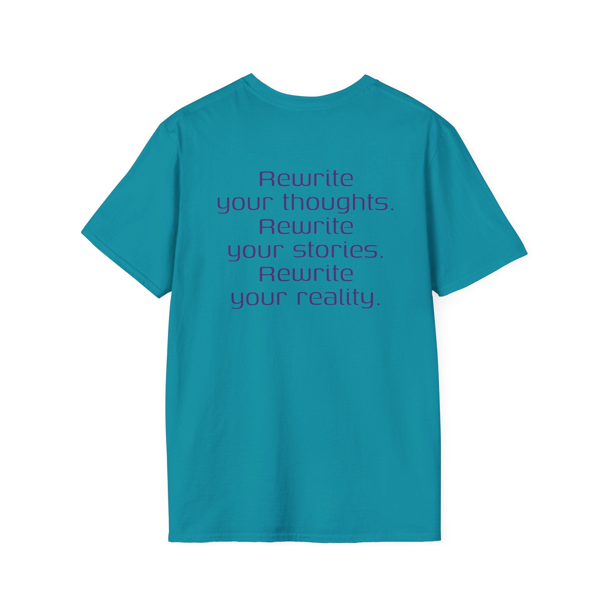 Rewrite Reality Teal Unisex Softstyle T-Shirt - Create Your Story