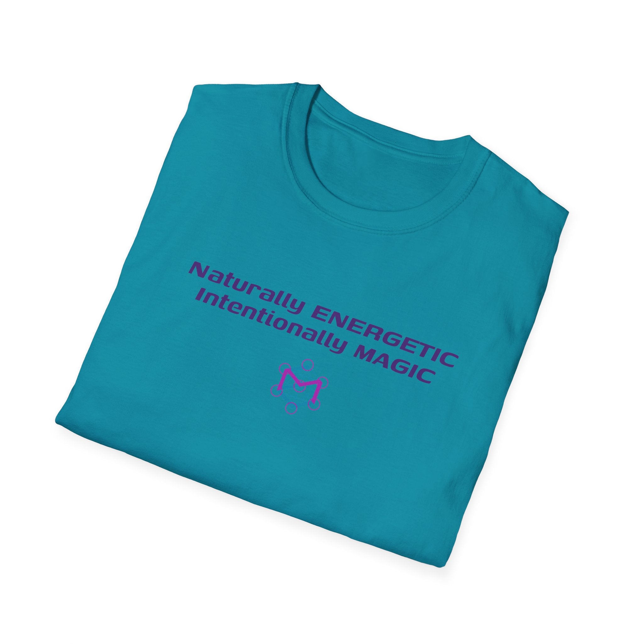 Naturally Energetic Teal Unisex Softstyle T-Shirt - Vibrant Energy